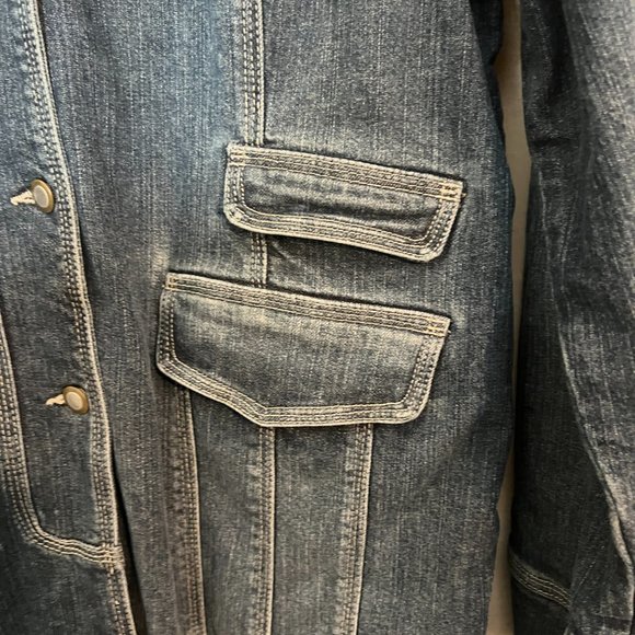 Motto Your Style Mantra Retro Denim Coat Dress Jacket Sgt Pepper Style - Picture 8 of 11